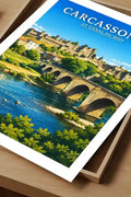 Affiche - Carcassonne - Le Canal du Midi - affiche carcassonne