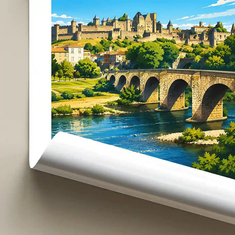 Affiche - Carcassonne - Le Canal du Midi - affiche carcassonne