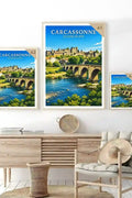 Affiche - Carcassonne - Le Canal du Midi - affiche carcassonne