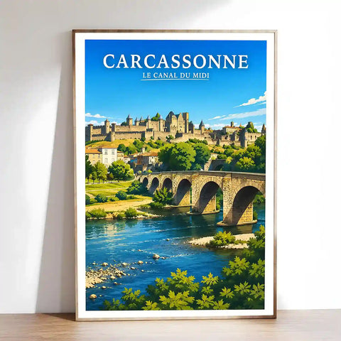 Affiche - Carcassonne - Le Canal du Midi - affiche carcassonne