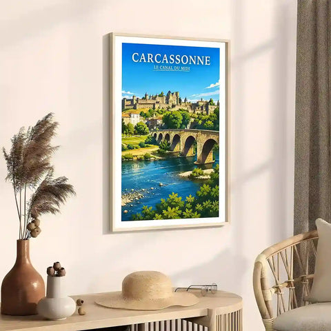 Affiche - Carcassonne - Le Canal du Midi - affiche carcassonne