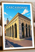 Affiche - Carcassonne - Les Halles - affiche carcassonne