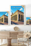 Affiche - Carcassonne - Les Halles - affiche carcassonne