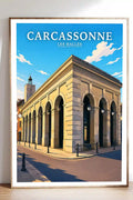 Affiche - Carcassonne - Les Halles - affiche carcassonne