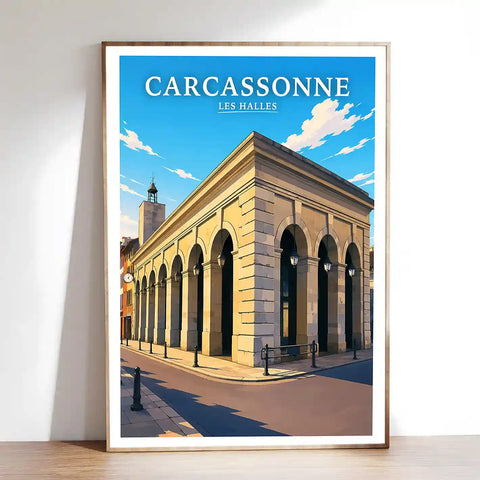 Affiche - Carcassonne - Les Halles - affiche carcassonne