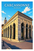 Affiche - Carcassonne - Les Halles - affiche carcassonne