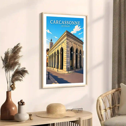 Affiche - Carcassonne - Les Halles - affiche carcassonne