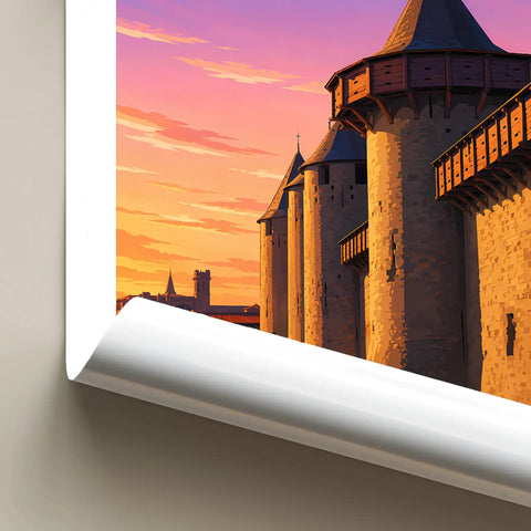 Affiche - Carcassonne - Les Remparts - affiche carcassonne