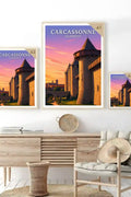 Affiche - Carcassonne - Les Remparts - affiche carcassonne