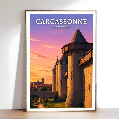 Affiche - Carcassonne - Les Remparts - affiche carcassonne