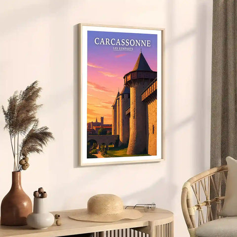 Affiche - Carcassonne - Les Remparts - affiche carcassonne