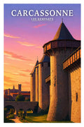 Affiche - Carcassonne - Les Remparts - affiche carcassonne