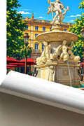 Affiche - Carcassonne - Place Carnot - affiche carcassonne