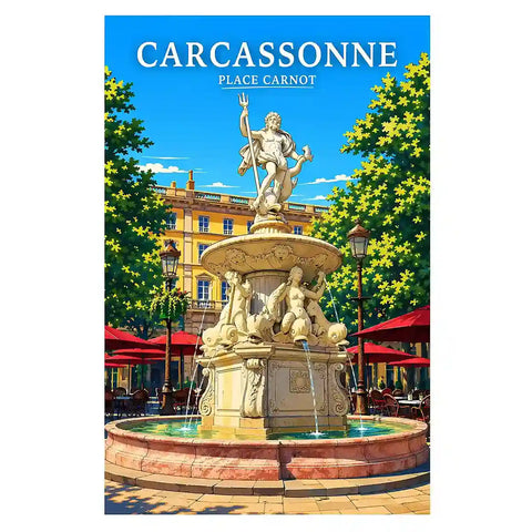 Affiche - Carcassonne - Place Carnot