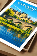 Affiche - Carcassonne - Pont Vieux - affiche carcassonne