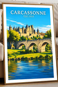 Affiche - Carcassonne - Pont Vieux - affiche carcassonne