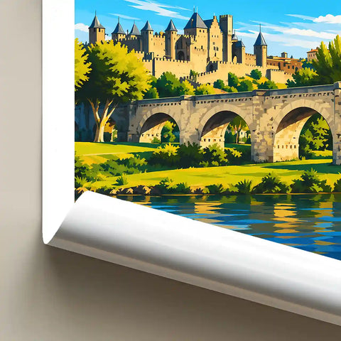 Affiche - Carcassonne - Pont Vieux - affiche carcassonne