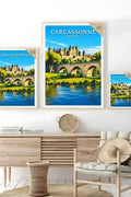 Affiche - Carcassonne - Pont Vieux - affiche carcassonne
