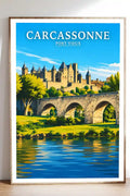 Affiche - Carcassonne - Pont Vieux - affiche carcassonne