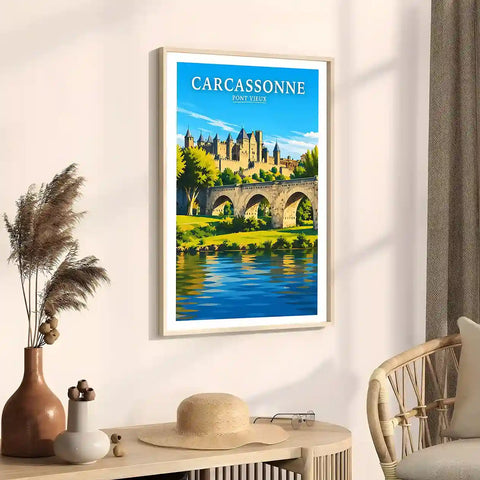 Affiche - Carcassonne - Pont Vieux - affiche carcassonne
