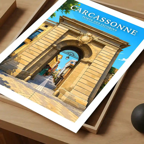 Affiche - Carcassonne - Porte des Jacobins