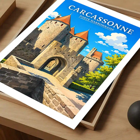 Affiche - Carcassonne - Porte Narbonnaise