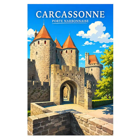 Affiche - Carcassonne - Porte Narbonnaise