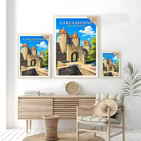 Affiche - Carcassonne - Porte Narbonnaise
