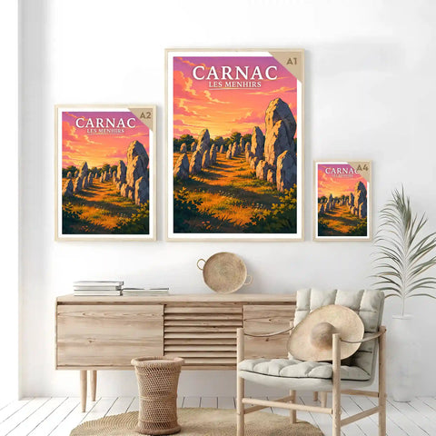 Affiche - Carnac - Les Menhirs