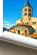 Affiche - Clermont-Ferrand - Basilique Notre-Dame-du-Port - affiche clermont-ferrand