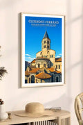 Affiche - Clermont-Ferrand - Basilique Notre-Dame-du-Port - affiche clermont-ferrand