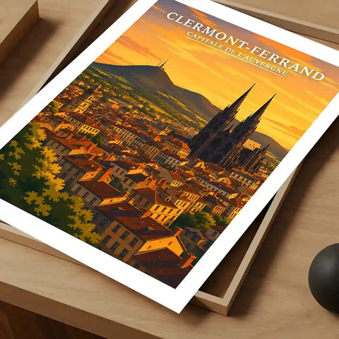 Affiche - Clermont-Ferrand - Capitale de l'Auvergne - affiche clermont-ferrand