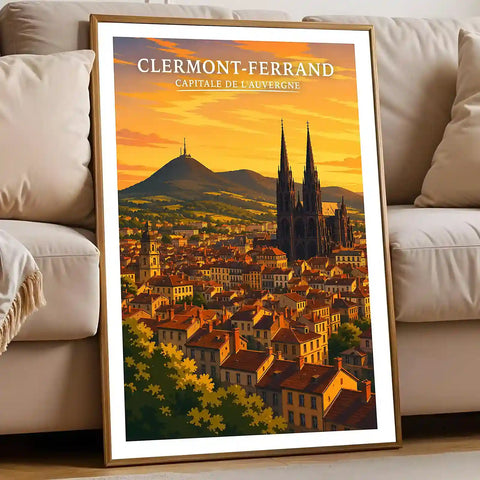 Affiche - Clermont-Ferrand - Capitale de l'Auvergne - affiche clermont-ferrand