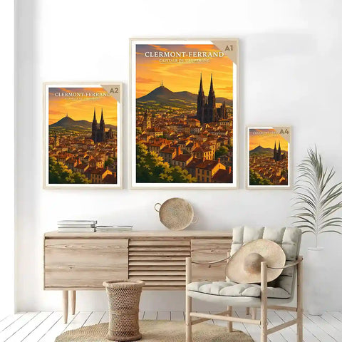 Affiche - Clermont-Ferrand - Capitale de l'Auvergne - affiche clermont-ferrand
