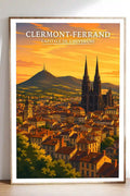 Affiche - Clermont-Ferrand - Capitale de l'Auvergne - affiche clermont-ferrand