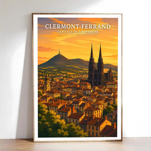 Affiche - Clermont-Ferrand - Capitale de l'Auvergne - affiche clermont-ferrand