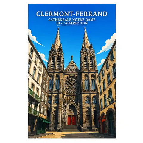 Affiche - Clermont-Ferrand - Cathédrale Notre-Dame-de-l'Assomption