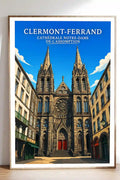 Affiche - Clermont-Ferrand - Cathédrale Notre-Dame-de-l'Assomption - affiche clermont-ferrand