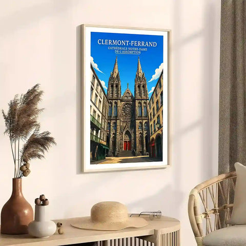 Affiche - Clermont-Ferrand - Cathédrale Notre-Dame-de-l'Assomption - affiche clermont-ferrand