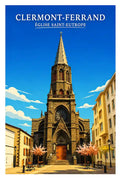 Affiche - Clermont-Ferrand - Église Saint-Eutrope - affiche clermont-ferrand
