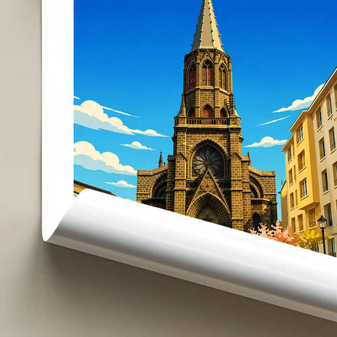 Affiche - Clermont-Ferrand - Église Saint-Eutrope - affiche clermont-ferrand