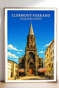 Affiche - Clermont-Ferrand - Église Saint-Eutrope - affiche clermont-ferrand