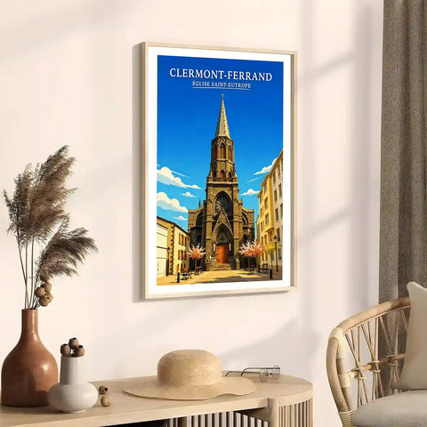 Affiche - Clermont-Ferrand - Église Saint-Eutrope - affiche clermont-ferrand