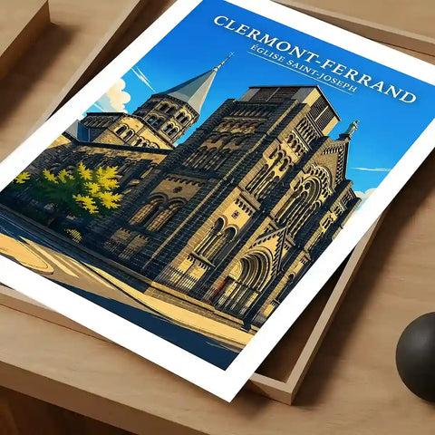 Affiche - Clermont-Ferrand - Église Saint-Joseph - affiche clermont-ferrand