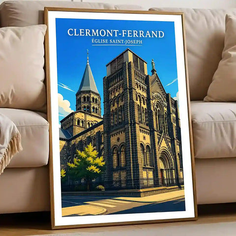 Affiche - Clermont-Ferrand - Église Saint-Joseph - affiche clermont-ferrand