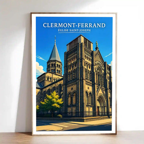 Affiche - Clermont-Ferrand - Église Saint-Joseph - affiche clermont-ferrand