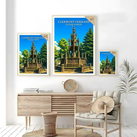 Affiche - Clermont-Ferrand - Fontaine d'Amboise