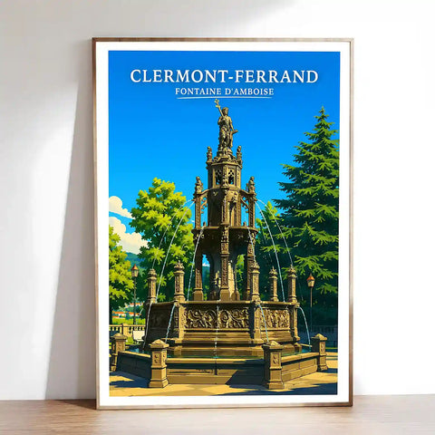 Affiche - Clermont-Ferrand - Fontaine d'Amboise