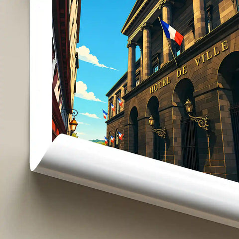 Affiche - Clermont-Ferrand - Hôtel de Ville - affiche clermont-ferrand