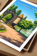 Affiche - Clermont-Ferrand - Jardin Lecoq - affiche clermont-ferrand